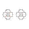 Elegant Clover Diamond Earrings