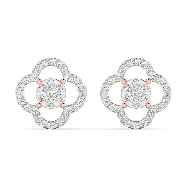 Elegant Clover Diamond Earrings