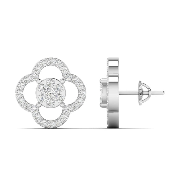 Elegant Clover Diamond Earrings