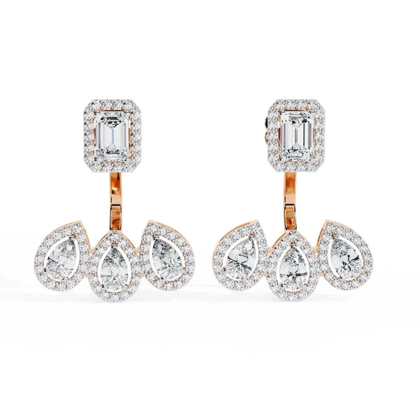 Elegant Tear Drop Diamond Earrings