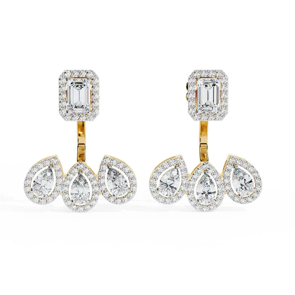 Elegant Tear Drop Diamond Earrings