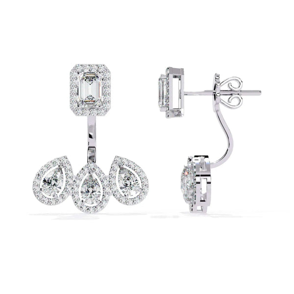 Elegant Tear Drop Diamond Earrings