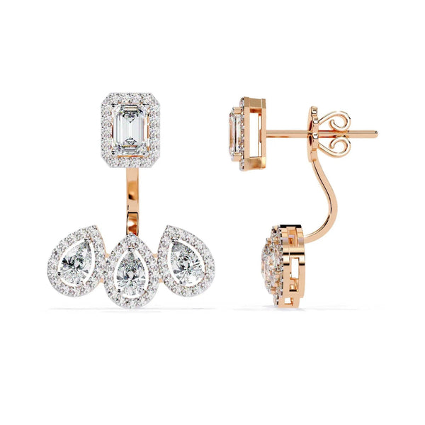 Elegant Tear Drop Diamond Earrings