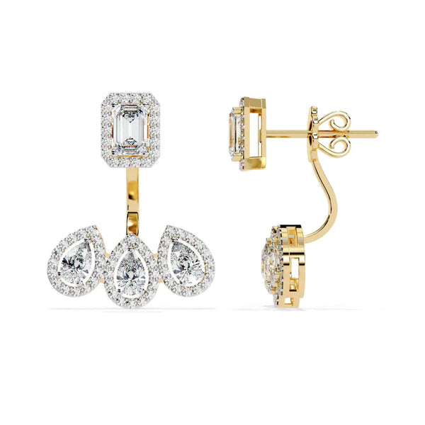 Elegant Tear Drop Diamond Earrings