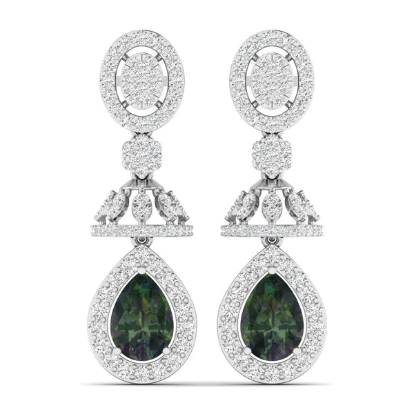 Emerald and Diamond Chandelier Earrings