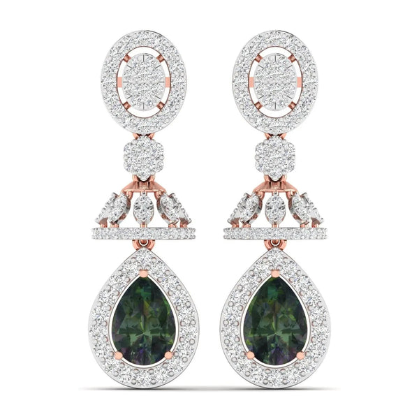 Emerald and Diamond Chandelier Earrings