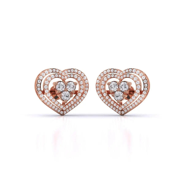 Eternal Love Heart Diamond Studs