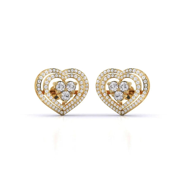 Eternal Love Heart Diamond Studs