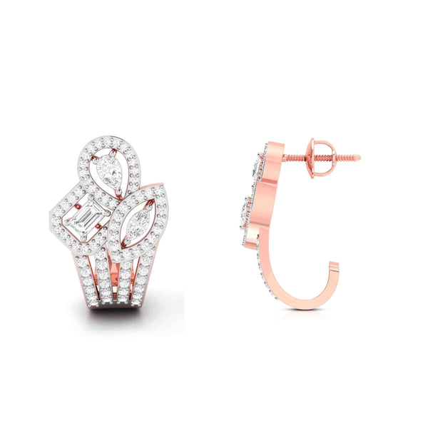 Ethnic Style Bali Diamond Earrings