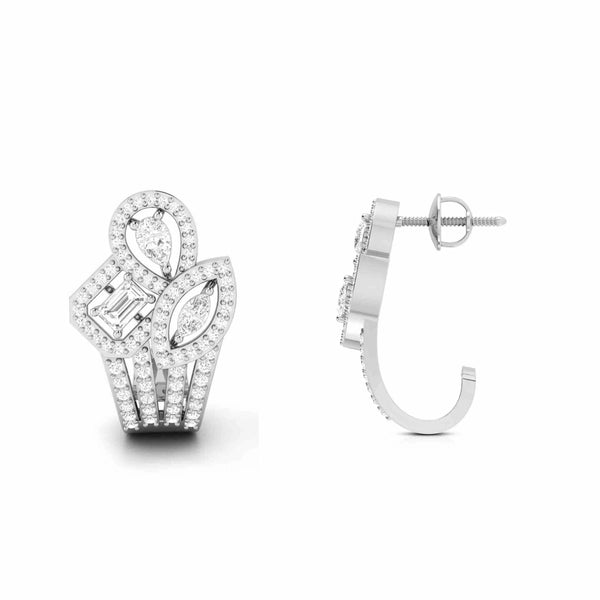 Ethnic Style Bali Diamond Earrings