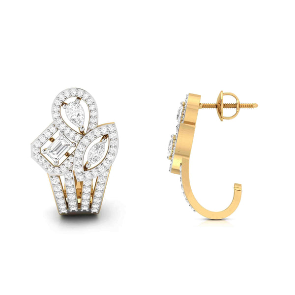 Ethnic Style Bali Diamond Earrings
