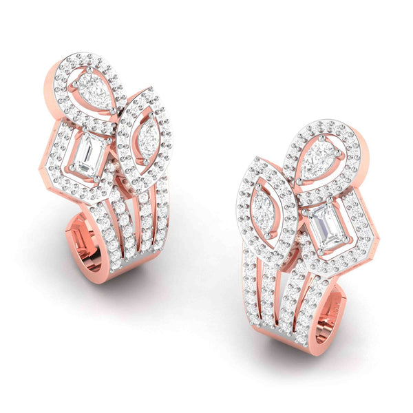 Ethnic Style Bali Diamond Earrings