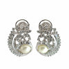 Fancy & Round Cut Diamonds & Pearl Embrace Earrings