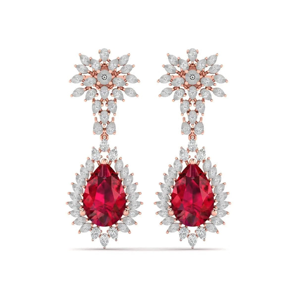 Fiery Dangler Diamond Earrings