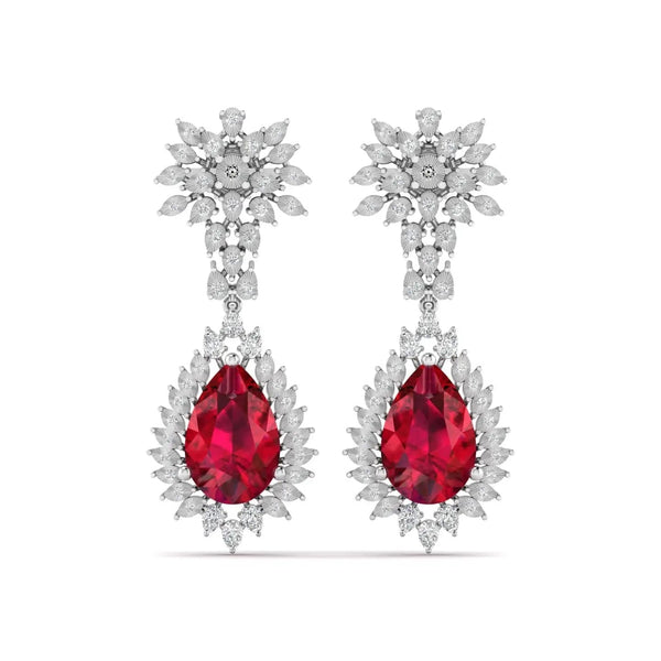 Fiery Dangler Diamond Earrings