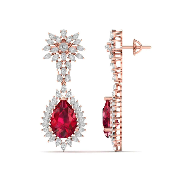 Fiery Dangler Diamond Earrings