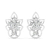Floral Design Gold Stud Earrings