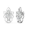 Floral Design Gold Stud Earrings