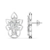 Floral Design Gold Stud Earrings