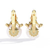 Floral Pearl Diamond Drop Earring