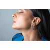 Flower Diamond Dangle Earrings