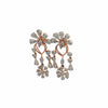 Flower Diamond Dangle Earrings