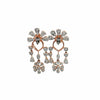 Flower Diamond Dangle Earrings