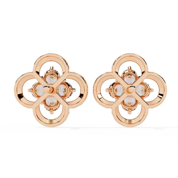 Four-Stone Clover Diamond Earrings