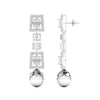 Geometric Baguette Diamond Drop Earrings