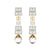 Geometric Baguette Diamond Drop Earrings