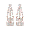 Geometric Diamond Dangle Earrings