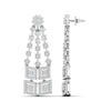 Geometric Diamond Dangle Earrings