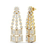 Geometric Diamond Dangle Earrings