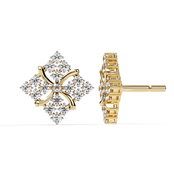 Geometric Diamond Earrings