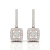 Geometric Drop Diamond Earrings
