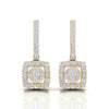 Geometric Drop Diamond Earrings