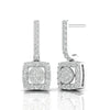 Geometric Drop Diamond Earrings