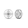 Geometric Floral Diamond Stud Earrings