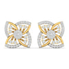 Geometric Petal Diamond Studs