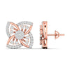 Geometric Petal Diamond Studs