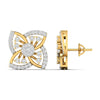 Geometric Petal Diamond Studs