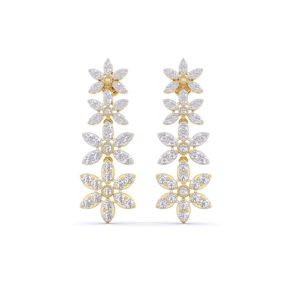 Gold Tower Diamond Dangler