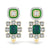 Green Grid Diamond Earrings