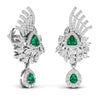 Green Stone Statement Dangler Earrings