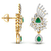 Green Stone Statement Dangler Earrings