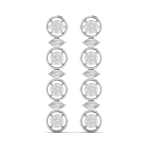 Halo Link Diamond Earrings