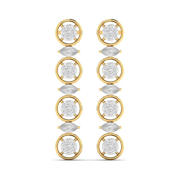 Halo Link Diamond Earrings