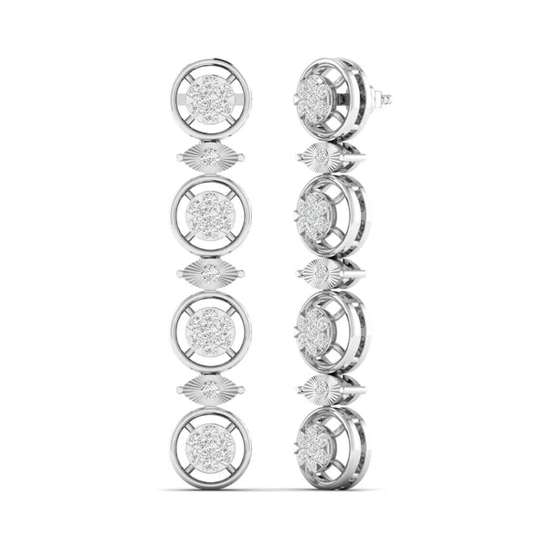 Halo Link Diamond Earrings
