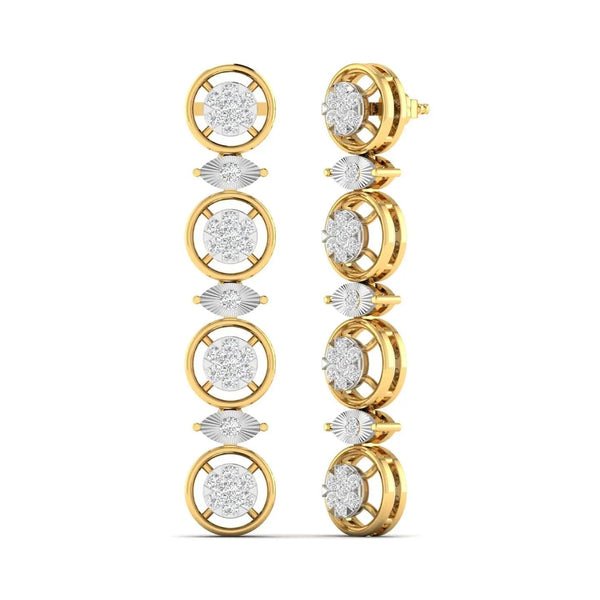 Halo Link Diamond Earrings