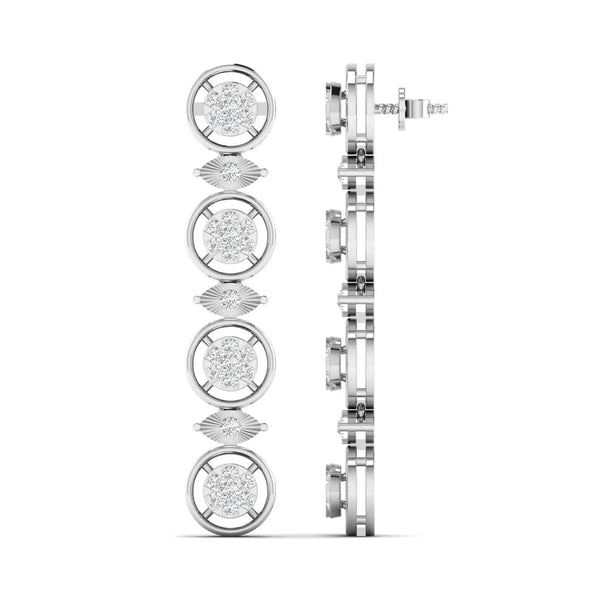 Halo Link Diamond Earrings
